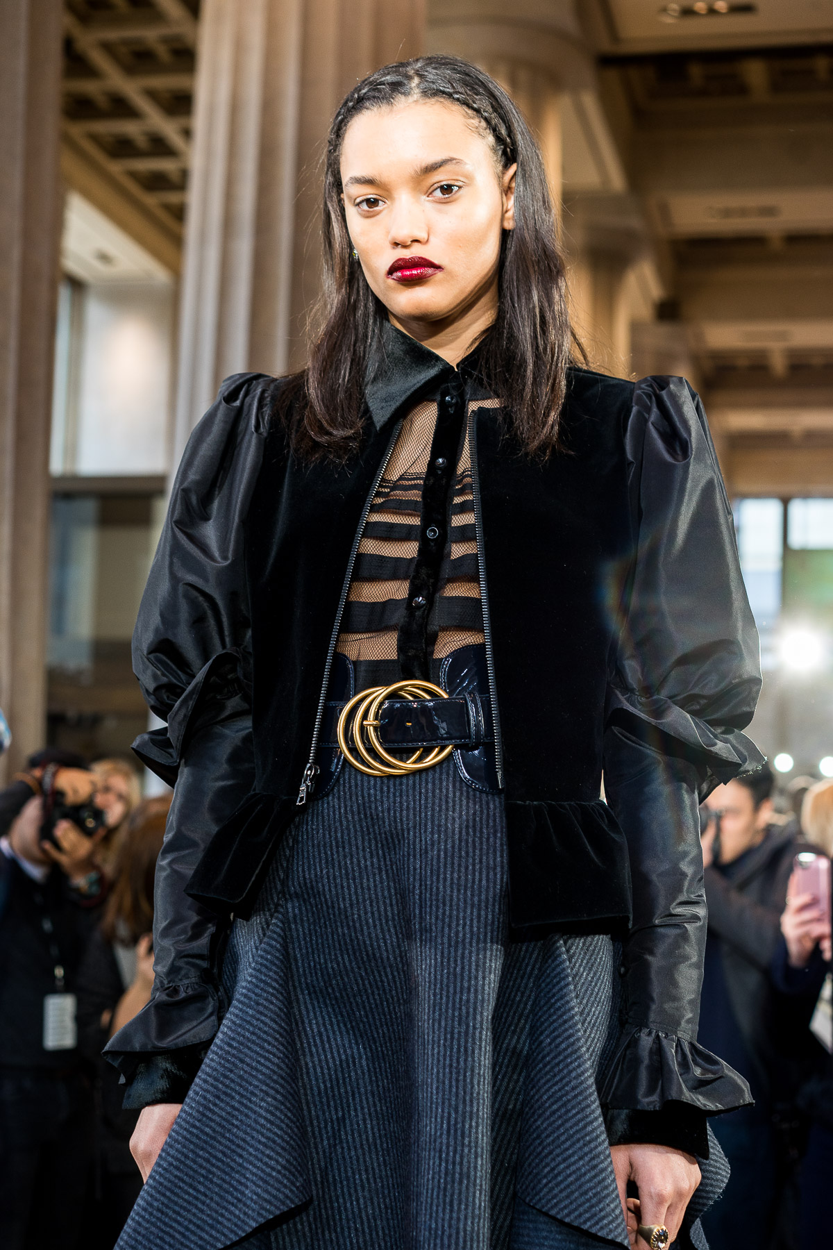 Velvet and gold details were in full effect at the Jill Stuart Fall 2017 collection presentation at NYFW viewed by Amanda of Best Luxury Designers Handbags blog