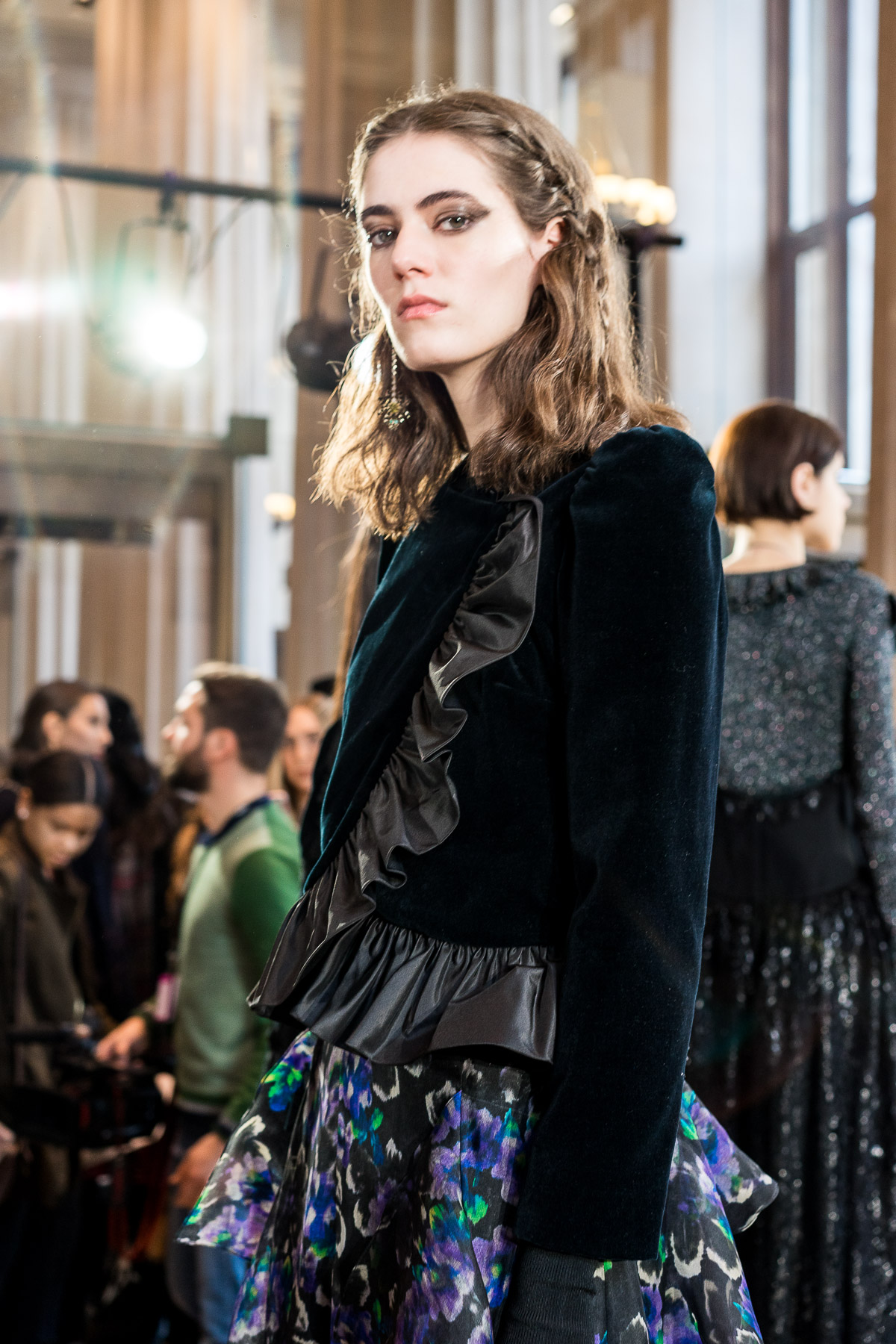 Ruffles and florals were popular at the Jill Stuart Falll 2017 collection showing at NYFW viewed by Amanda from Best Luxury Designers Handbags blog