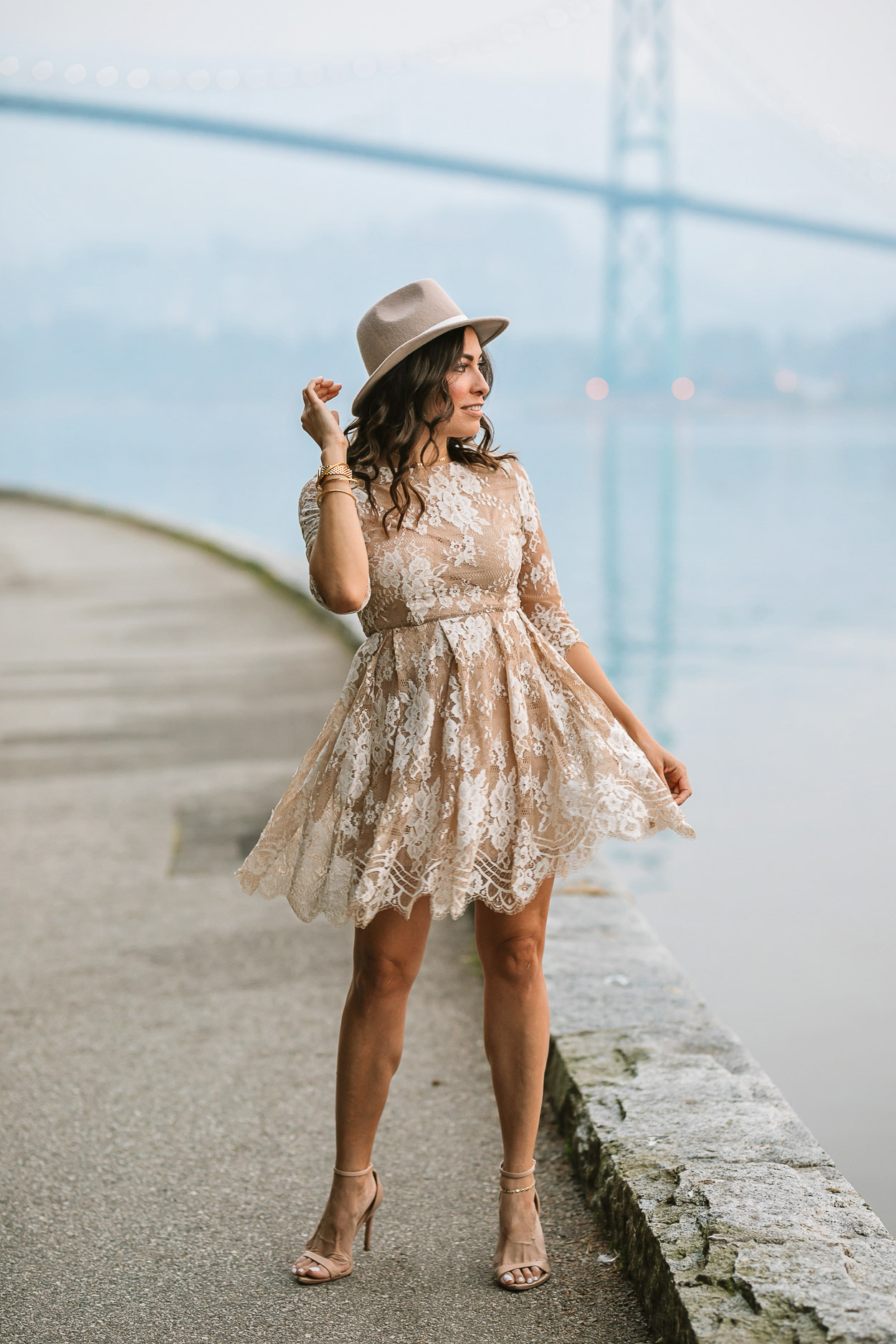 The best things to do in Vancouver in 24 hours selected by fashion blogger Amanda of Best Luxury Designers Handbags, wearing Chicwish lace dress