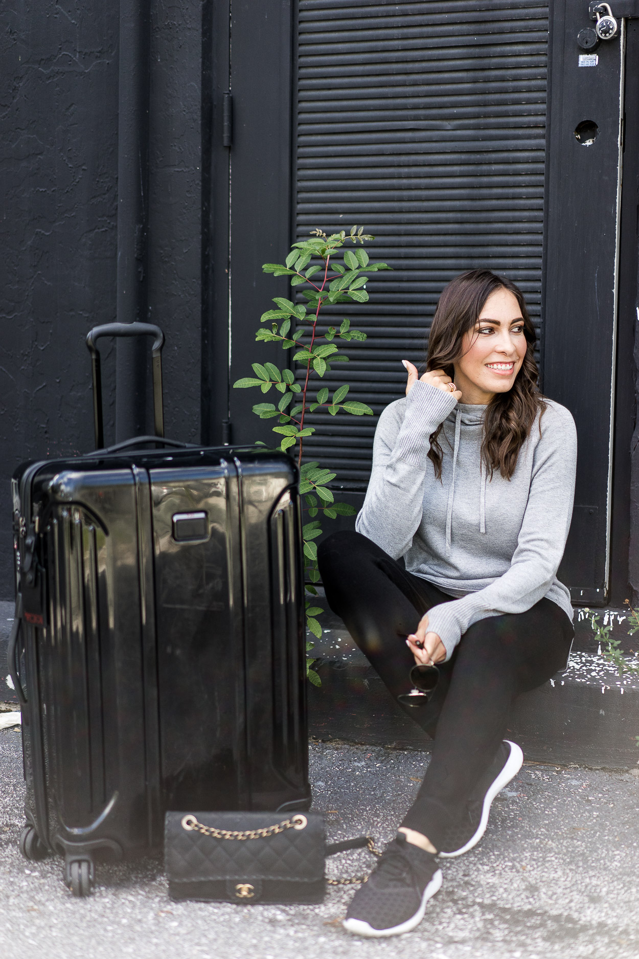 Affordable cashmere joggers and cashmere hoodie by Leimere are styled by blogger Best Luxury Designers Handbags