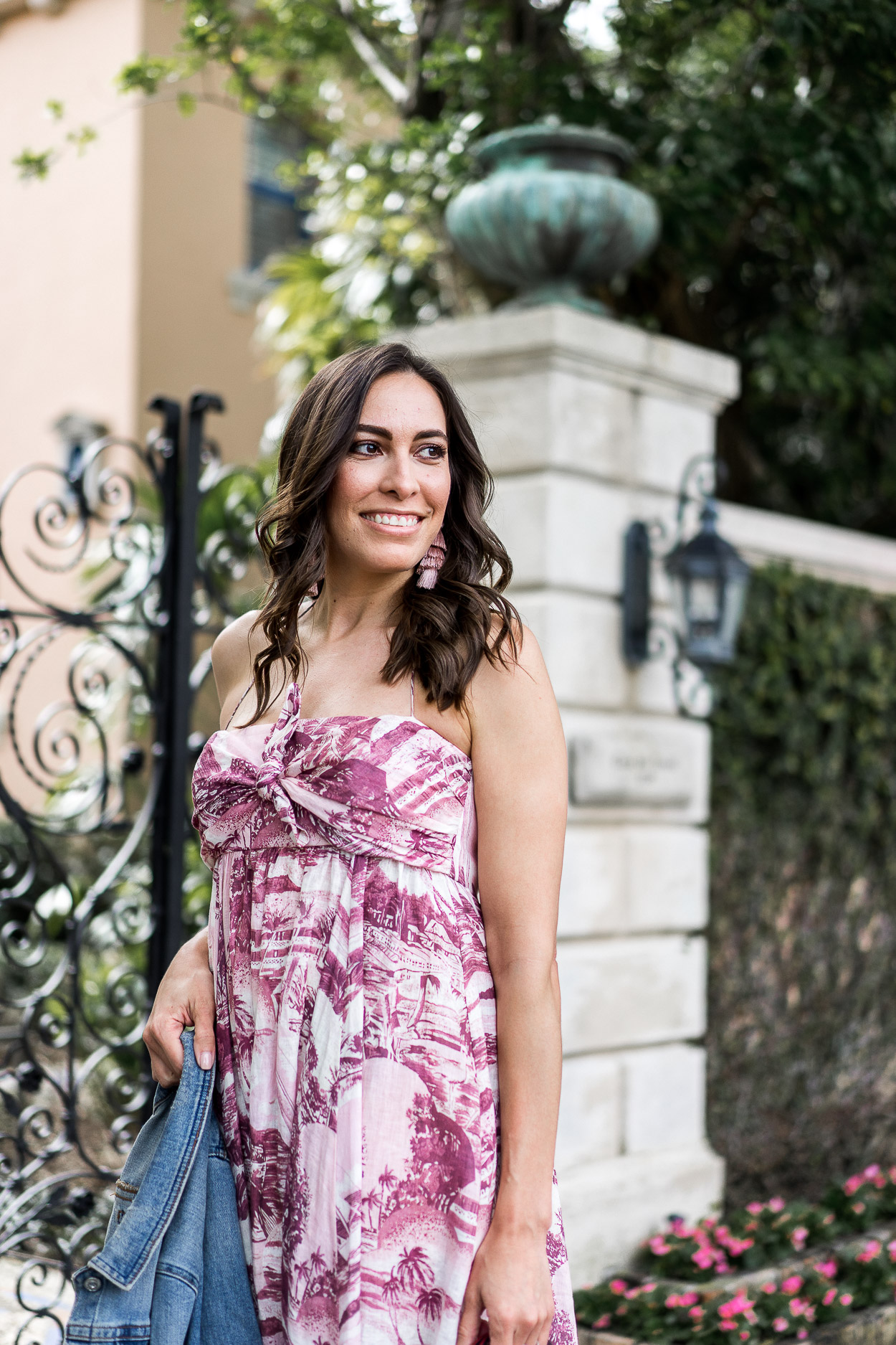 Club Monaco tassel earrings make for perfect Palm Beach style accessories styled by Amanda of Best Luxury Designers Handbags blog