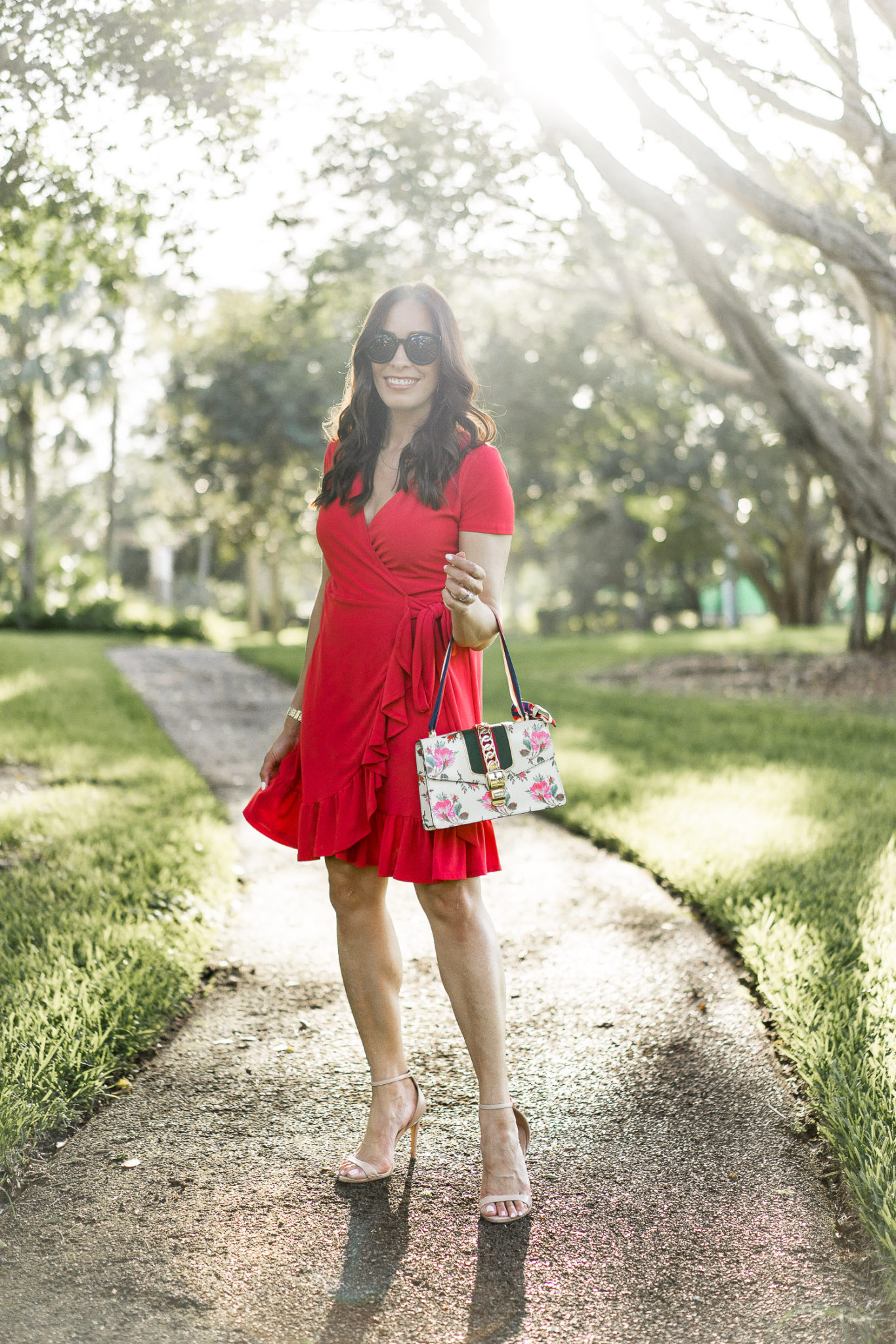 Classic Wrap Dress in Red